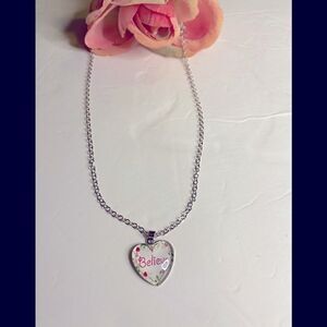 🎀 Believe fashion Heart shaped pendant